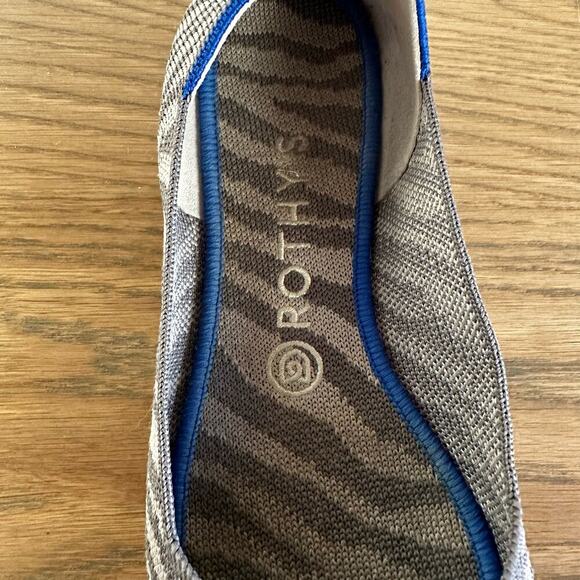 Rothy’s Women’s Retired Grey Zebra Point Flats Slip On Ballet Washable Neutral - Picture 3 of 10
